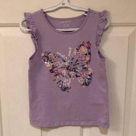 Children’s place Girls M(7/8) sequin top - Picture 1 of 3